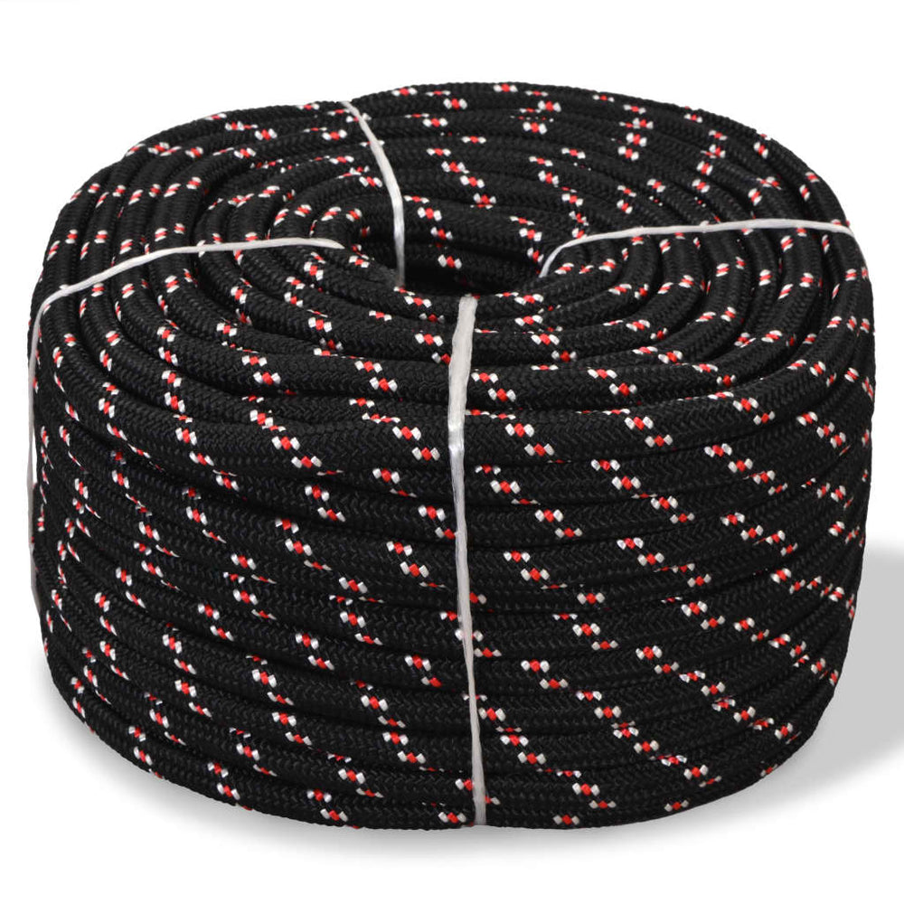 vidaXL Boat Rope Polypropylene 8 mm 500 m Black