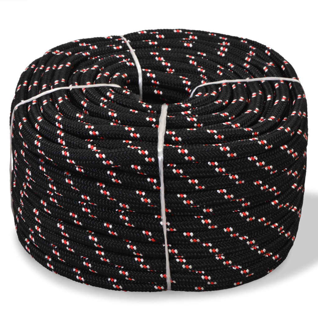 vidaXL Boat Rope Polypropylene 8 mm 500 m Black