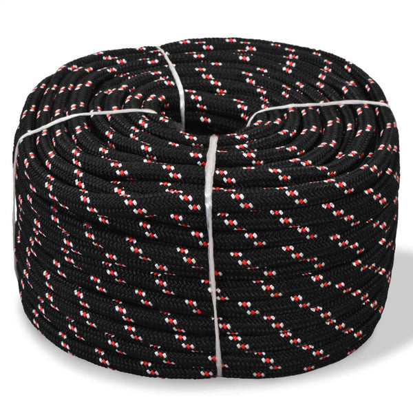 vidaXL Boat Rope Polypropylene 8 mm 500 m Black