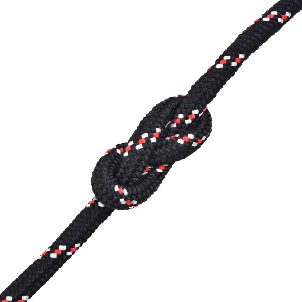 vidaXL Boat Rope Polypropylene 12 mm 250 m Black
