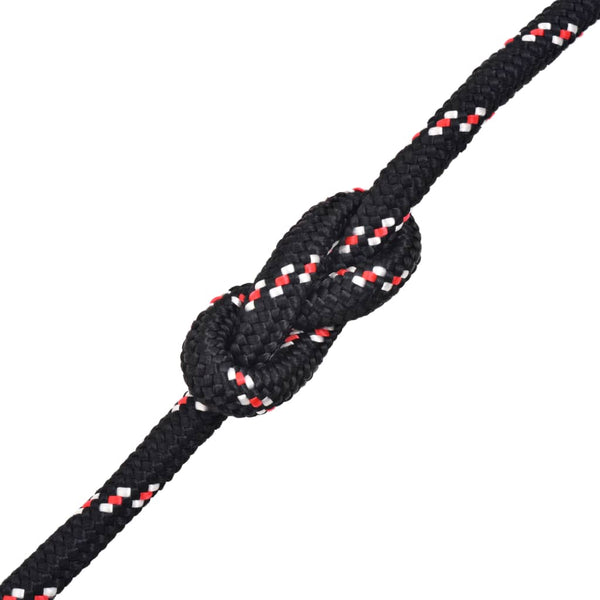 vidaXL Boat Rope Polypropylene 12 mm 250 m Black