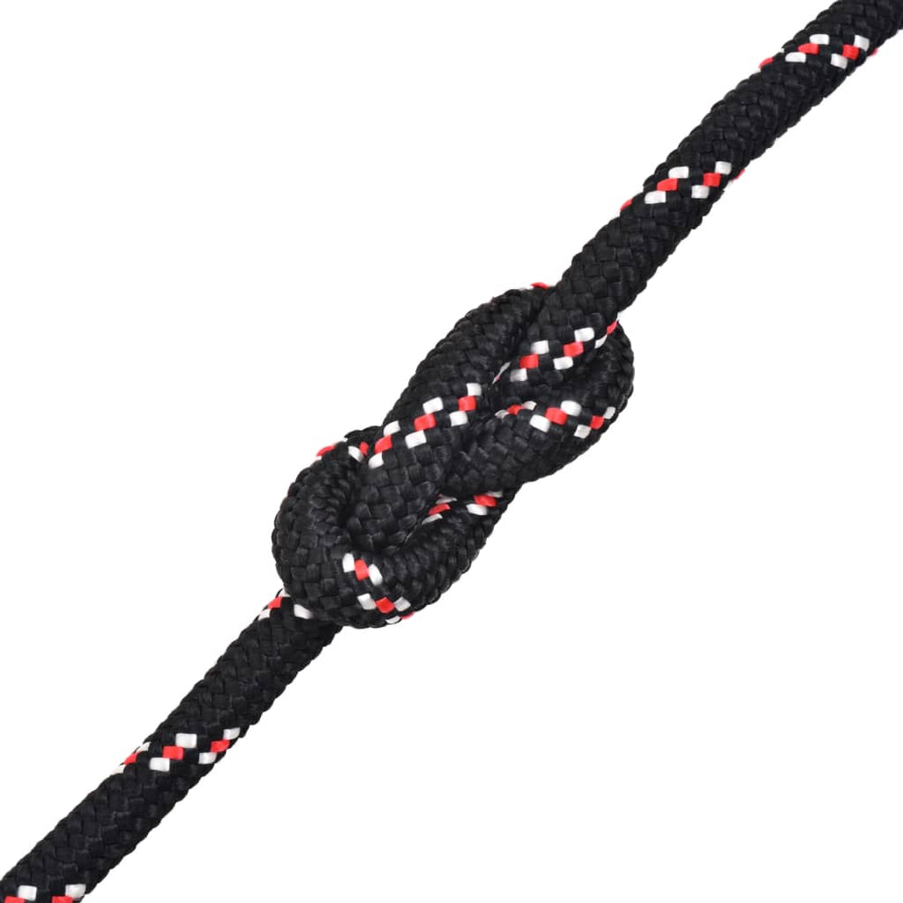 vidaXL Boat Rope Polypropylene 16 mm 50 m Black
