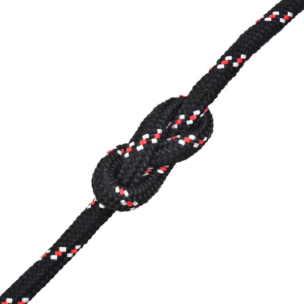 vidaXL Boat Rope Polypropylene 16 mm 50 m Black