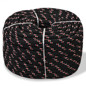 vidaXL Boat Rope Polypropylene 16 mm 250 m Black