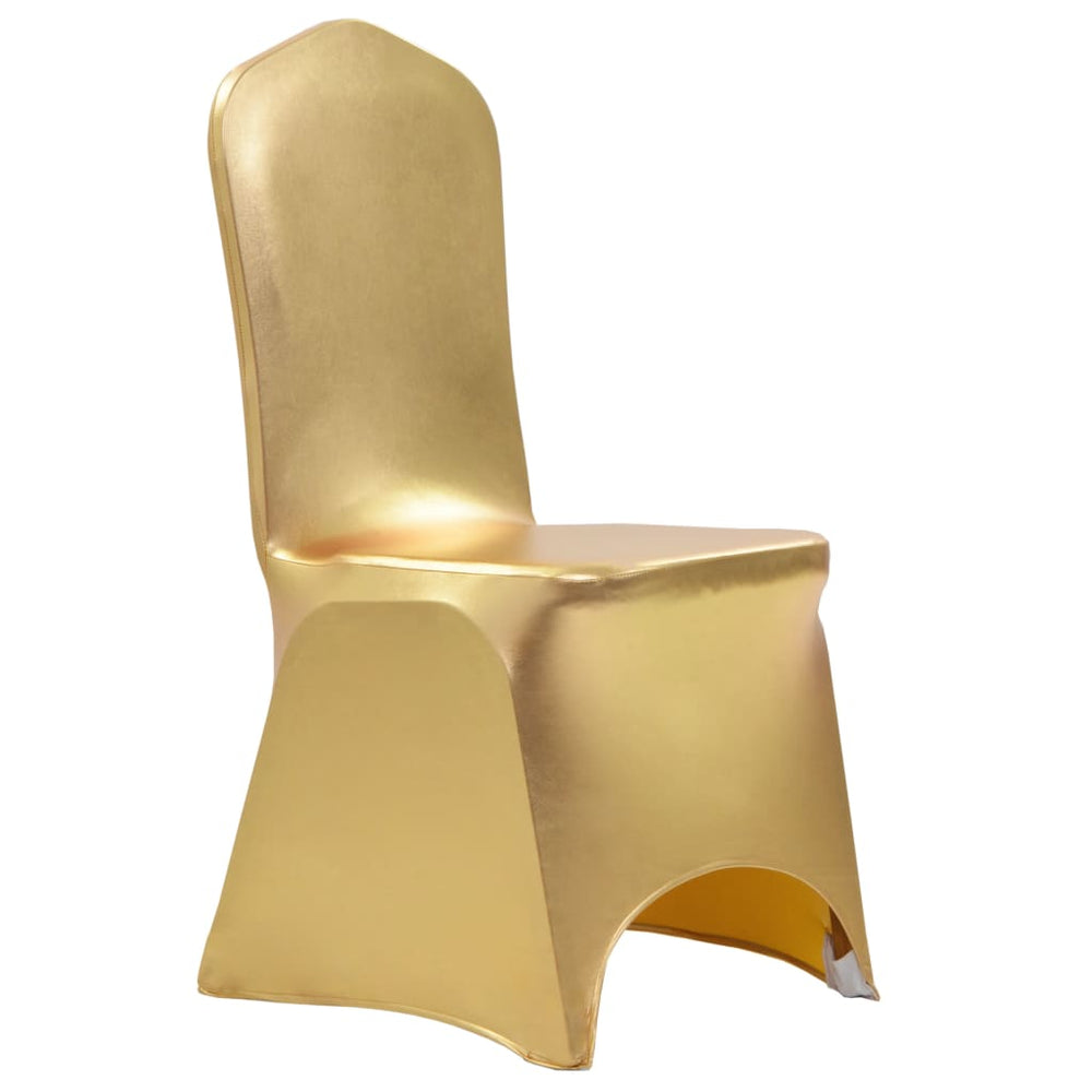 vidaXL 6 pcs. Stretch Chair Covers Golden
