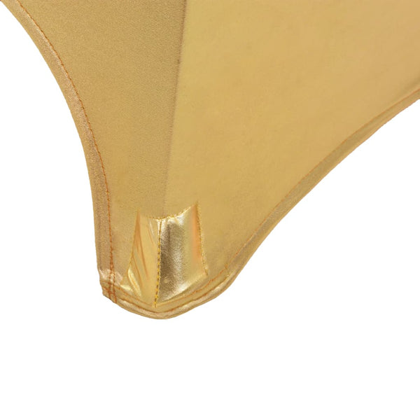vidaXL 2-Pack Golden Stretch Tablecloths 80 cm