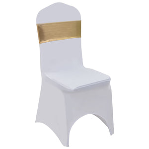 vidaXL 25 pcs Stretch Chair Bands with Diamond Buckle Golden