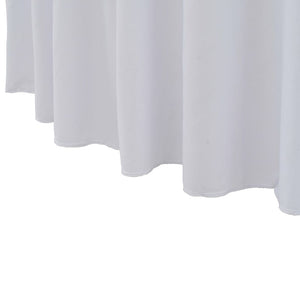 vidaXL 2-Pack Stretch Tablecloths with Hem White 120x74 cm