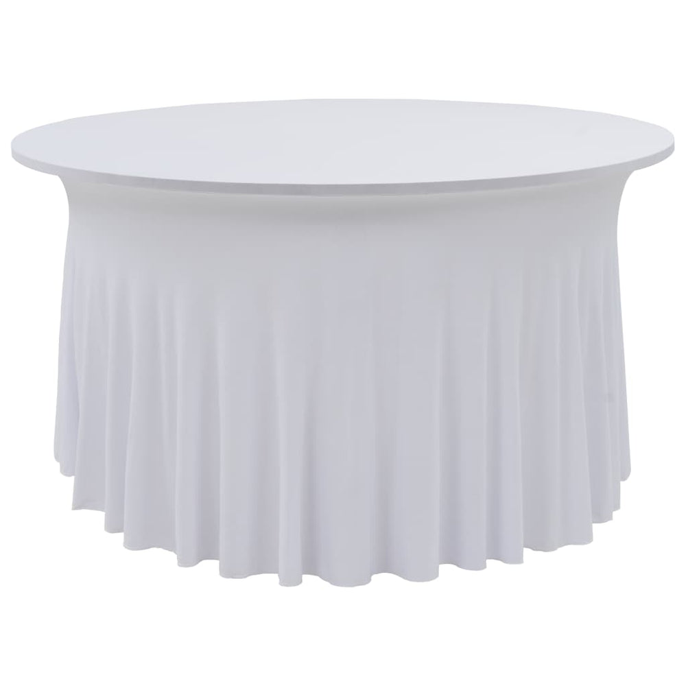 vidaXL 2-Pack Stretch Tablecloths with Edging White 150x74 cm