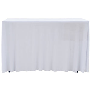 vidaXL 2 Stretch Tablecloths with Hem White 120 x 60.5 x 74 cm