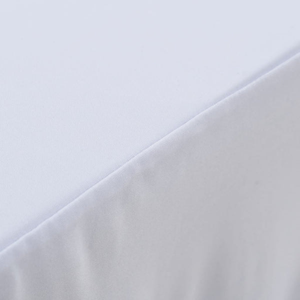 vidaXL 2 Stretch Tablecloths with Hem White 120 x 60.5 x 74 cm