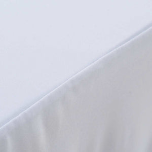 vidaXL 2-Pack Stretch Tablecloths with Skirt White 183 x 76 x 74 cm