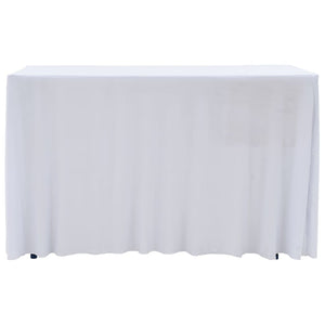 vidaXL 2-Pack Stretch Tablecloths with Edging White 243 x 76 x 74 cm