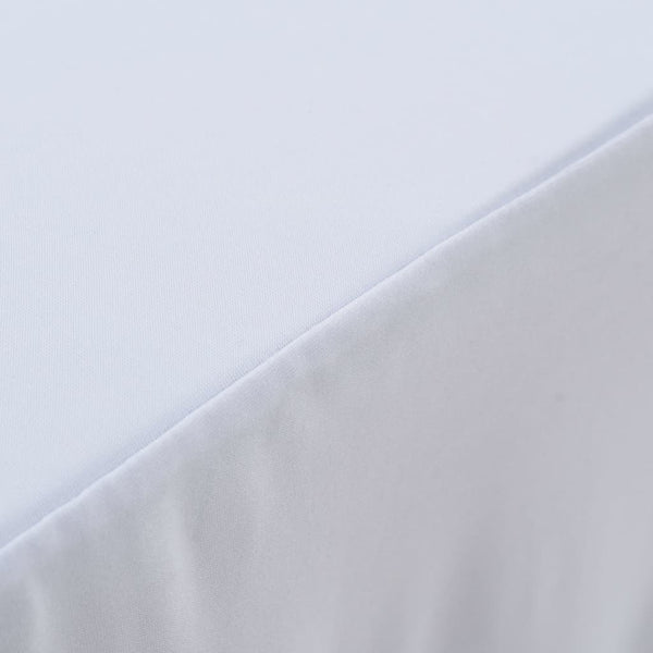 vidaXL 2-Pack Stretch Tablecloths with Edging White 243 x 76 x 74 cm