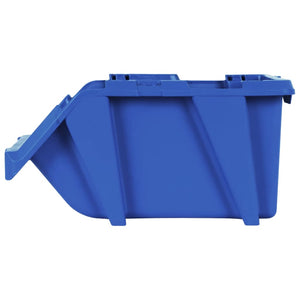 vidaXL Stackable Storage Bins 250 pcs 103 x 165 x 76 mm Blue