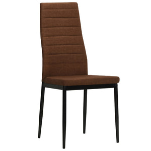 vidaXL Dining Chairs 6 pcs Fabric Brown
