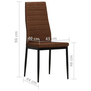 vidaXL Dining Chairs 6 pcs Fabric Brown