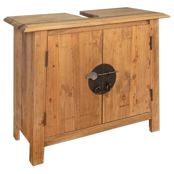 vidaXL 5-piece Solid Pine Bathroom Furniture Set