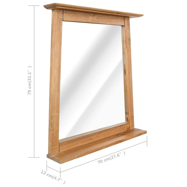 vidaXL 5-piece Solid Pine Bathroom Furniture Set