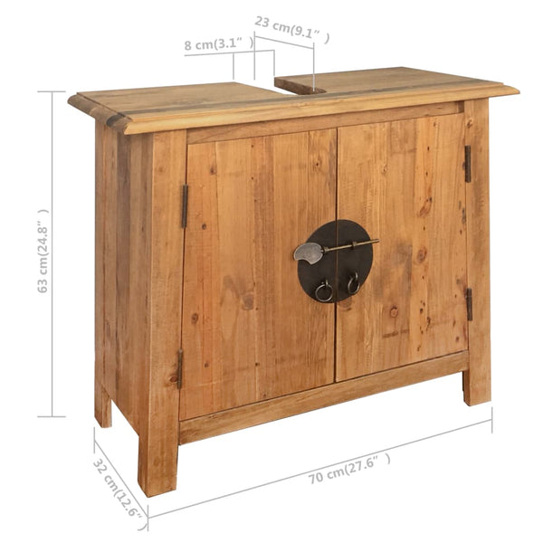 vidaXL 5-piece Solid Pine Bathroom Furniture Set