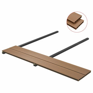 vidaXL Decking Tile 6 pcs Teak WPC