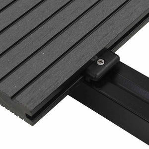 vidaXL Decking Tile 6 pcs Grey WPC