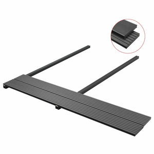 vidaXL Decking Tile 6 pcs Grey WPC
