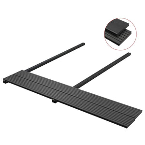 vidaXL Decking Tile 6 pcs Black WPC