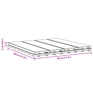 vidaXL Decking Tile 3D Design 11 pcs Teak 30 x 30 cm WPC