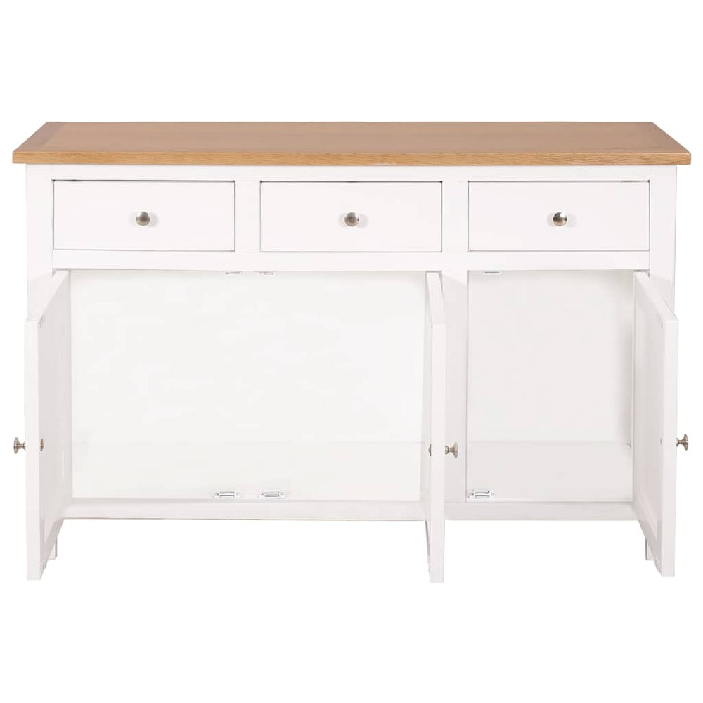 vidaXL Sideboard 110x33.5x70 cm Solid Oak Wood