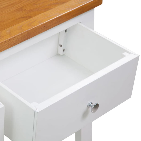 vidaXL Console Table 83x30x73 cm Solid Oak Wood