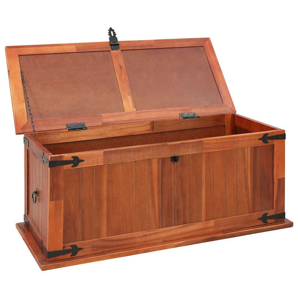 vidaXL Storage Chest 90 x 45 x 40 cm Solid Acacia Wood