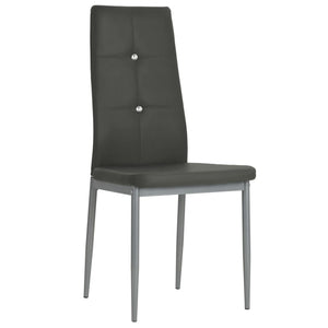 vidaXL Dining Chairs 6 pcs Artificial Leather Grey