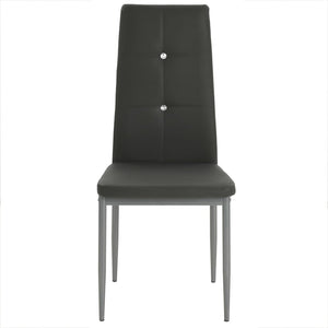 vidaXL Dining Chairs 6 pcs Artificial Leather Grey