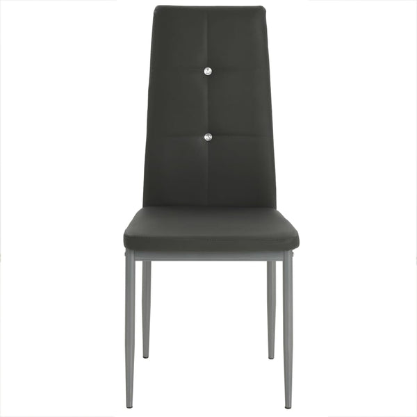 vidaXL Dining Chairs 6 pcs Artificial Leather Grey