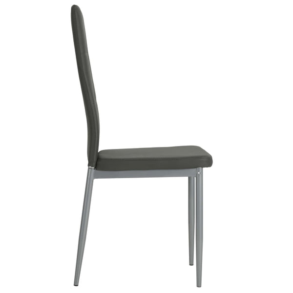 vidaXL Dining Chairs 6 pcs Artificial Leather Grey