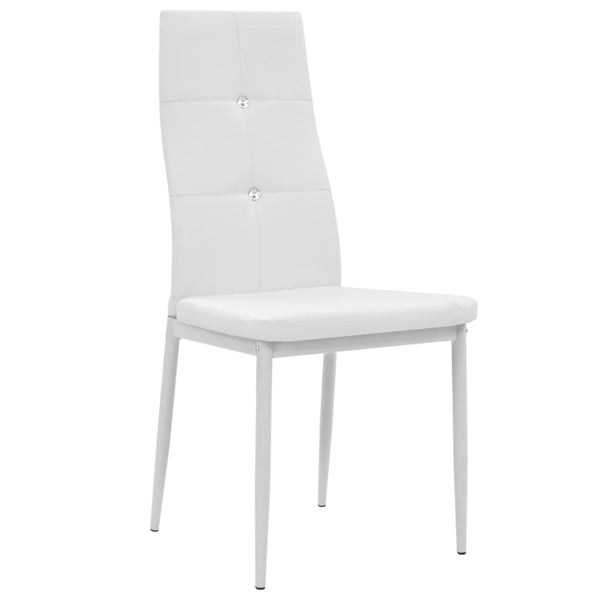 vidaXL Dining Chairs 6 pcs Faux Leather White