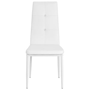 vidaXL Dining Chairs 6 pcs Faux Leather White