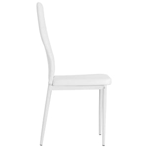 vidaXL Dining Chairs 6 pcs Faux Leather White