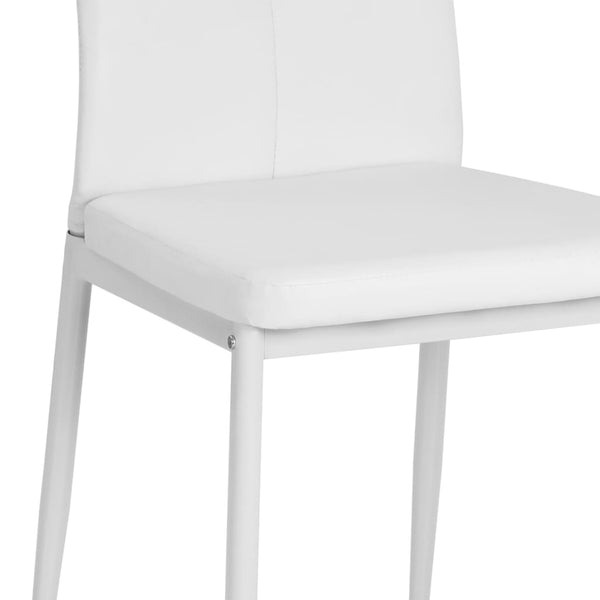vidaXL Dining Chairs 6 pcs Faux Leather White