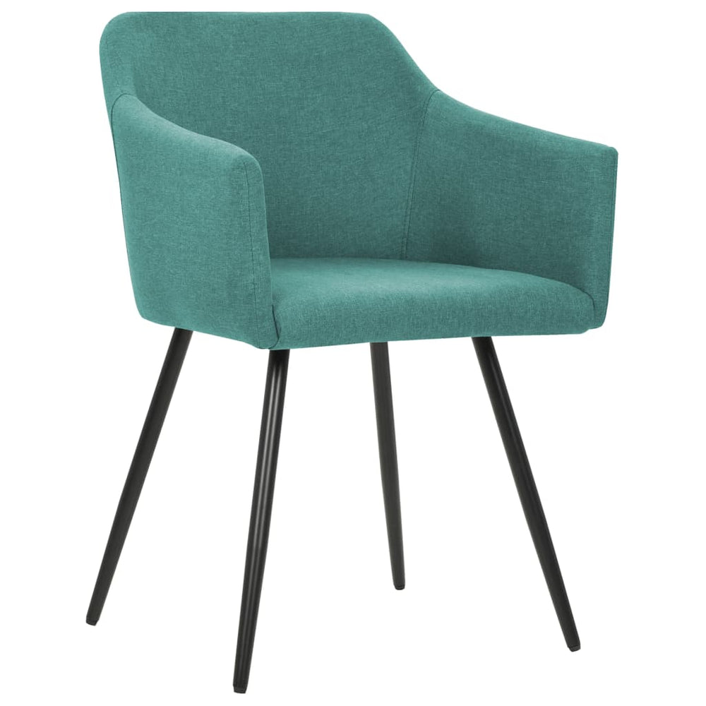 vidaXL Dining Chairs 2 pcs Green Fabric