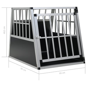 vidaXL Dog Transport Box with Single Door 65 x 91 x 69.5 cm