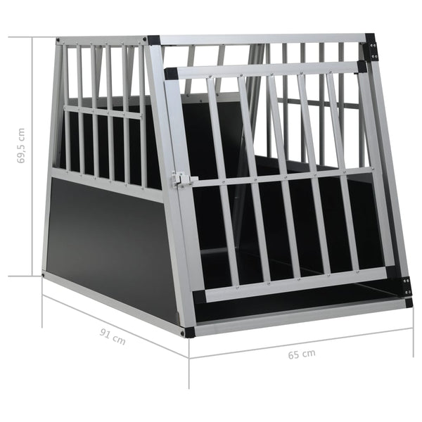 vidaXL Dog Transport Box with Single Door 65 x 91 x 69.5 cm
