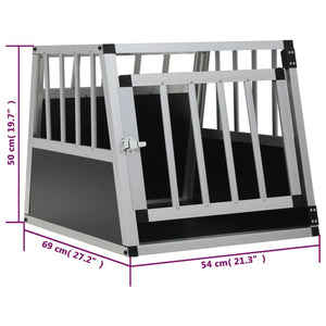 vidaXL Dog Car Crate with Single Door 54 x 69 x 50 cm
