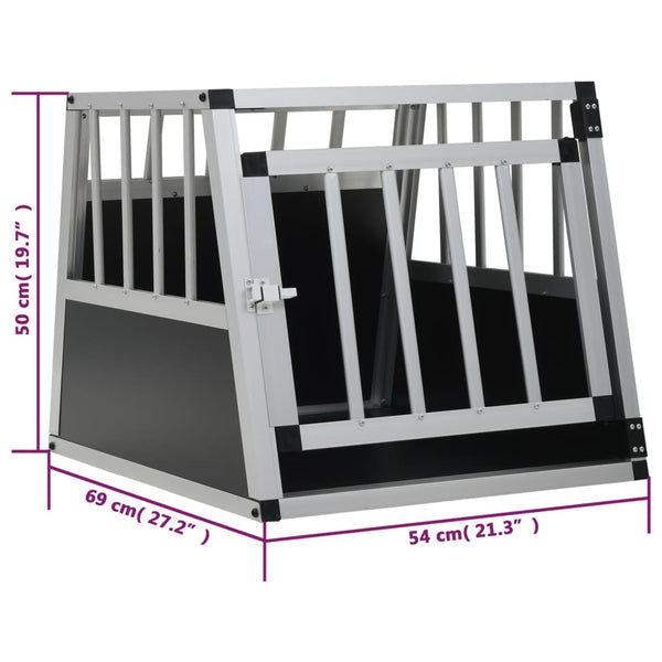 vidaXL Dog Car Crate with Single Door 54 x 69 x 50 cm