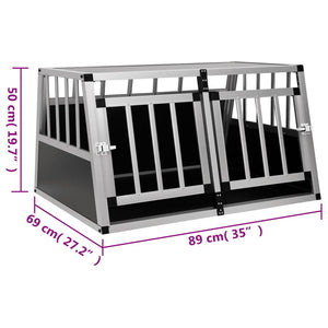 vidaXL Dog Crate with Double Door 89 x 69 x 50 cm