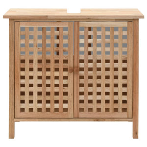 vidaXL Solid Walnut Washbasin Cabinet 66x29x61 cm