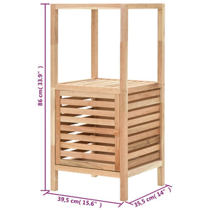 vidaXL Bathroom Cabinet Solid Walnut Wood 39.5x35.5x86 cm