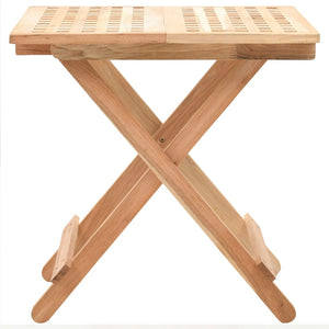 vidaXL Folding Side Table Solid Walnut Wood 50x50x49 cm