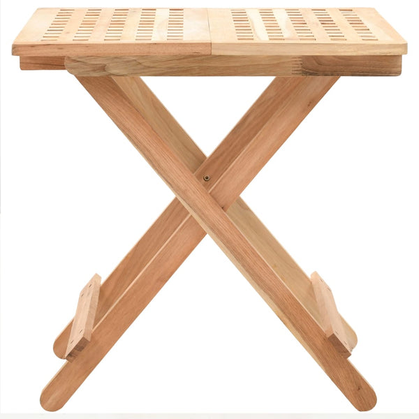 vidaXL Folding Side Table Solid Walnut Wood 50x50x49 cm